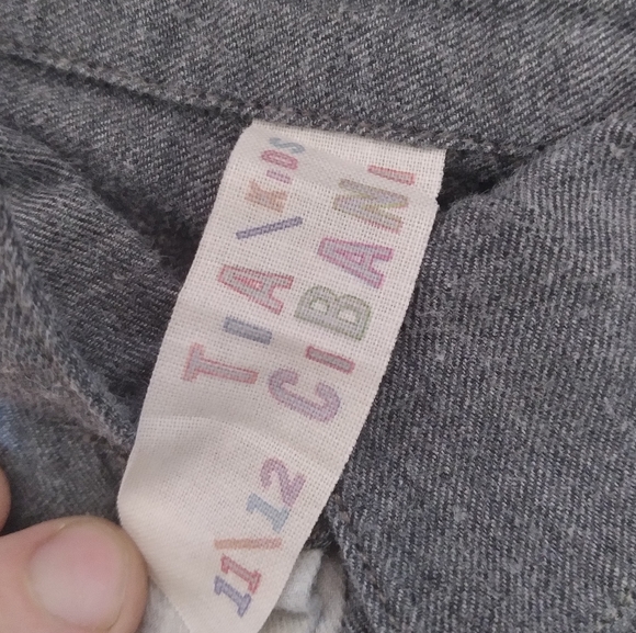 Tia Cobani unisex long sleeve gray shirt size 12 - Picture 5 of 6